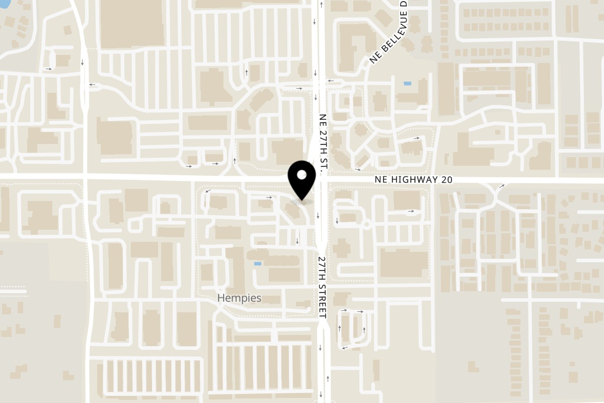 Map showing the location of Easy Thai Bend on 2699 US-20 in Bend